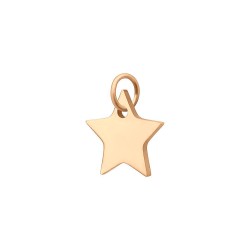 BALCANO - Charm en forme d'étoile, en acier inoxydable plaqué or rose 18K