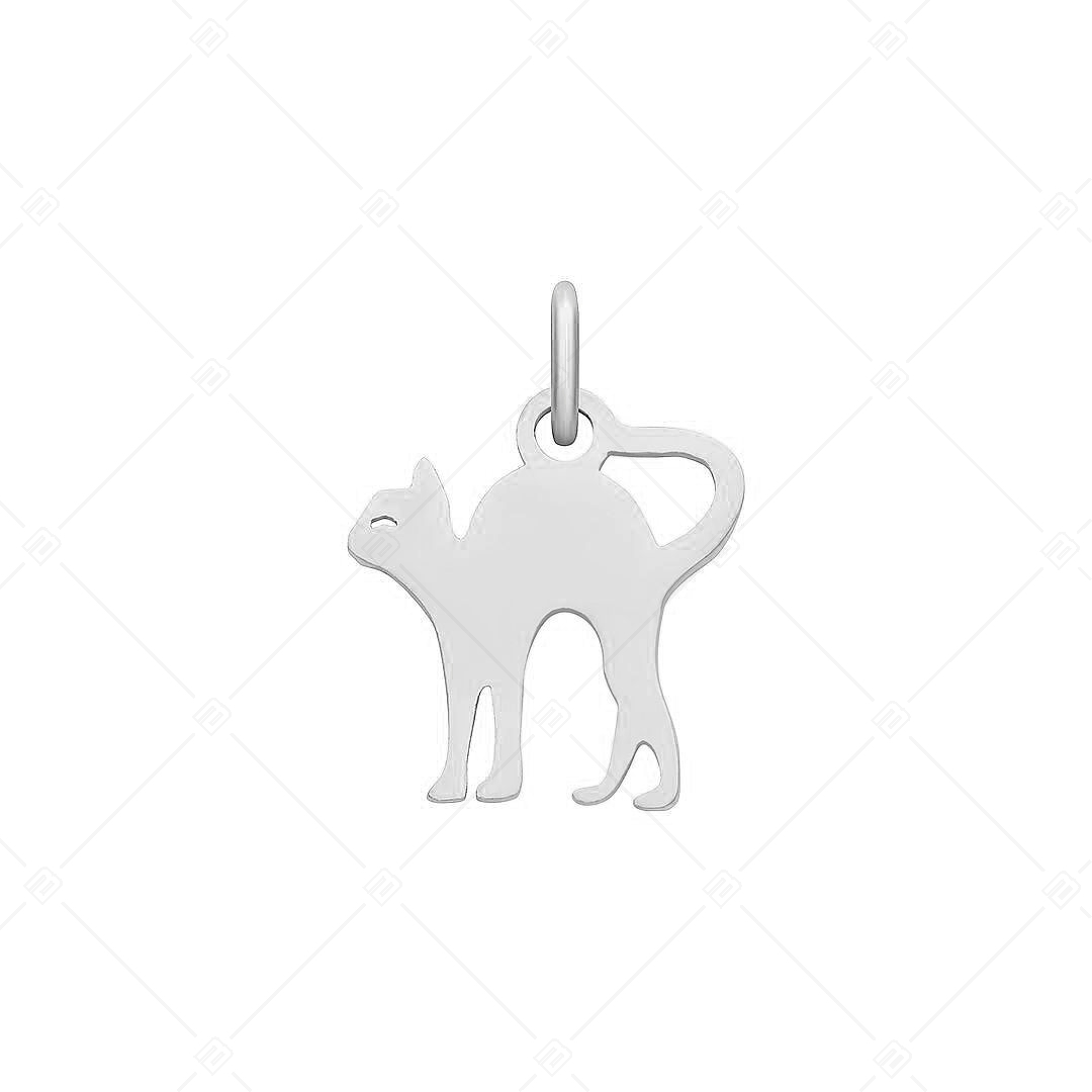 BALCANO - Stainless Steel Cat Shaped Charm, High Polished (851034CH97)