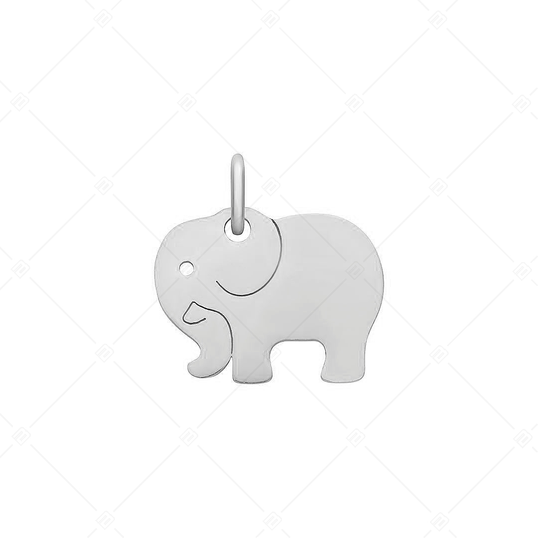 BALCANO - Stainless Steel Elephant Shaped Charm, High Polished (851035CH97)
