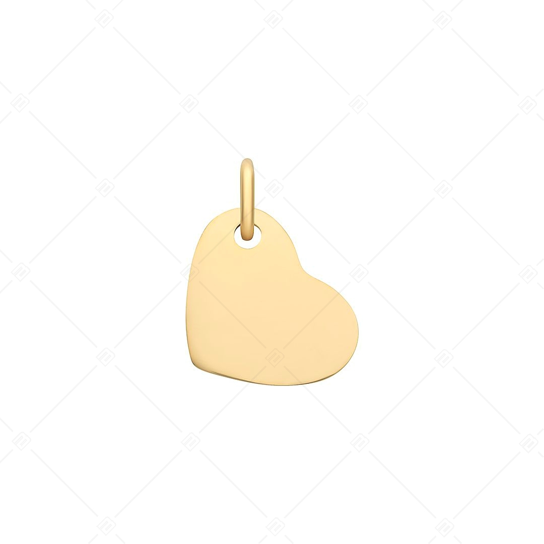 BALCANO - Stainless Steel Heart Shaped Charm, 18K Gold Plated (851036CH88)