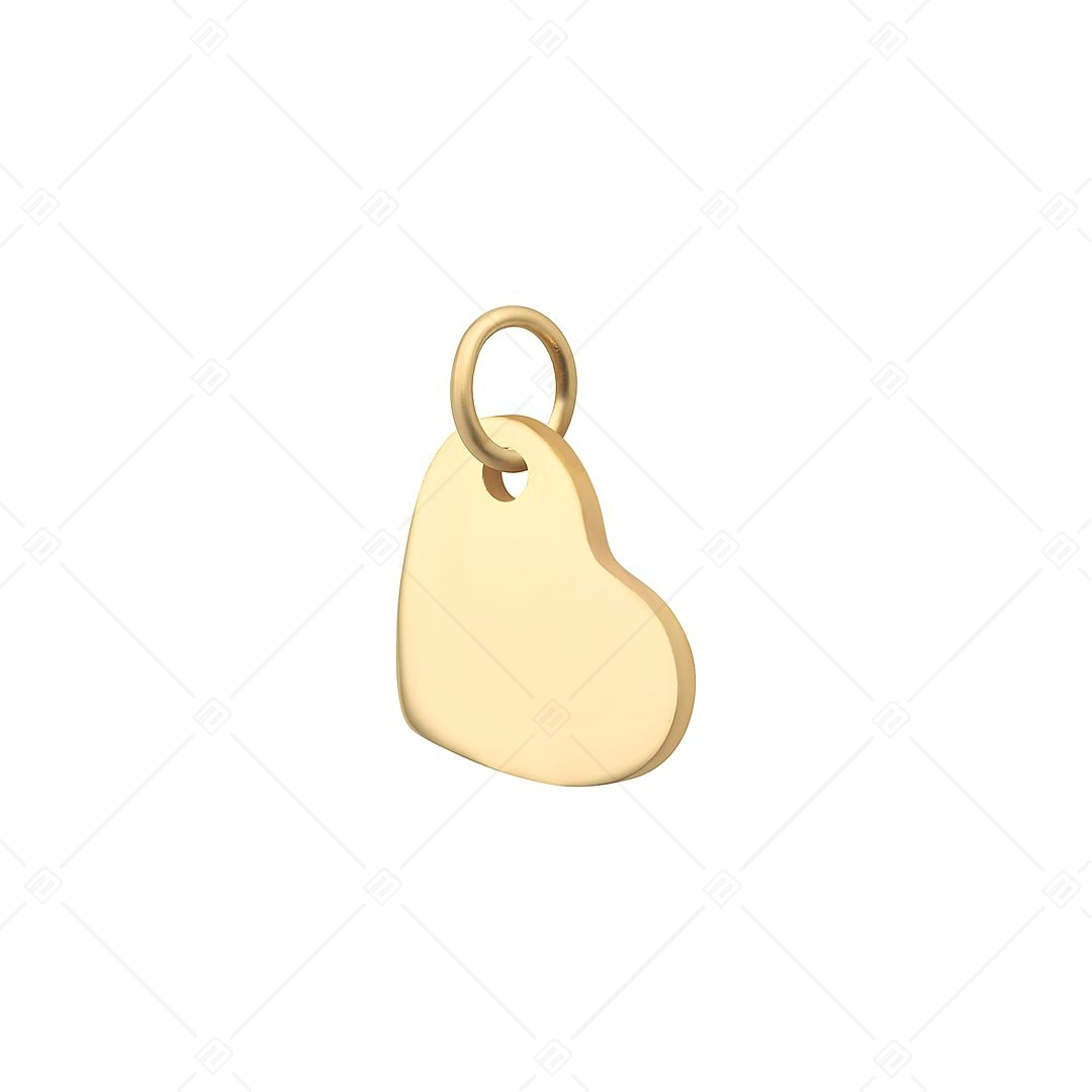 BALCANO - Stainless Steel Heart Shaped Charm, 18K Gold Plated (851036CH88)