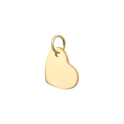 BALCANO - Stainless Steel Heart Shaped Charm, 18K Gold Plated