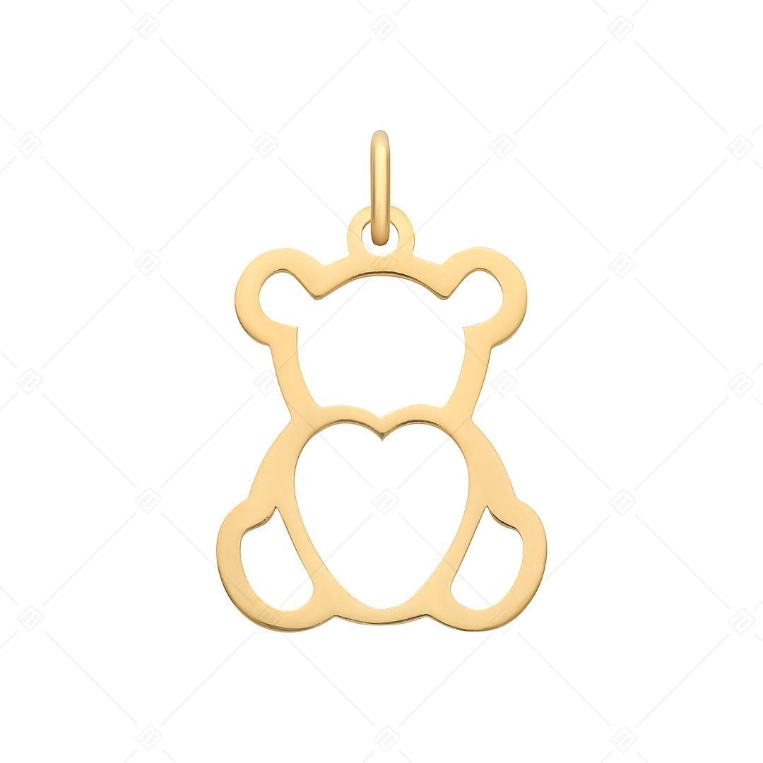 BALCANO - Stainless Steel Teddy Bear Shaped Charm, 18K Gold Plated (851037CH88)