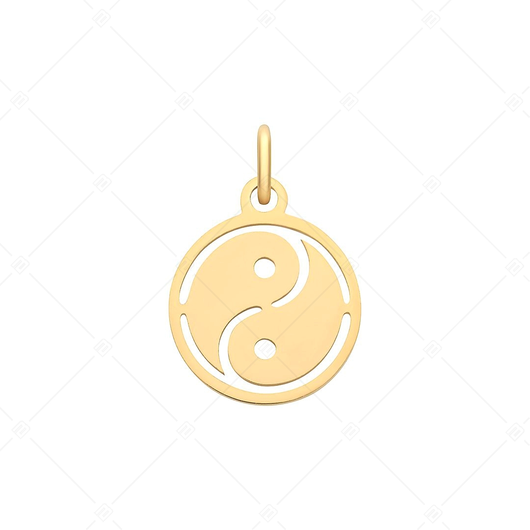 BALCANO - Stainless Steel Yin-Yang Round Charm, 18K Gold Plated (851042CH88)