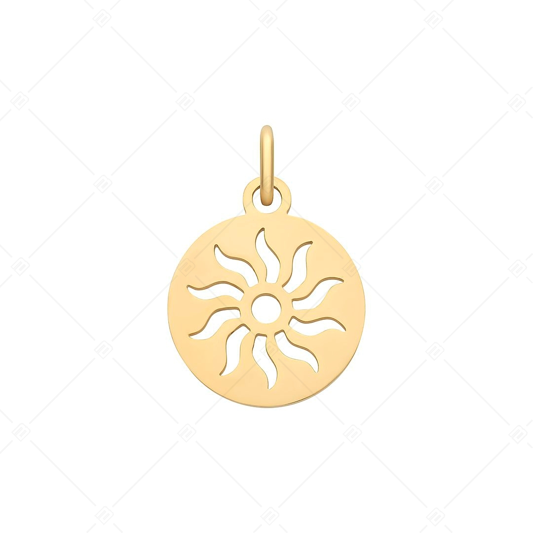BALCANO - Stainless Steel Round Sun-Charm, 18K Gold Plated (851043CH88)