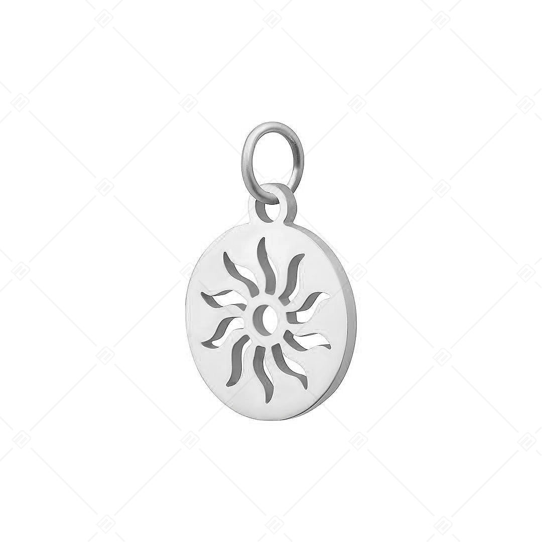BALCANO - Charm rond avec motif de soleil, en acier inoxydable avec hautement polie (851043CH97)