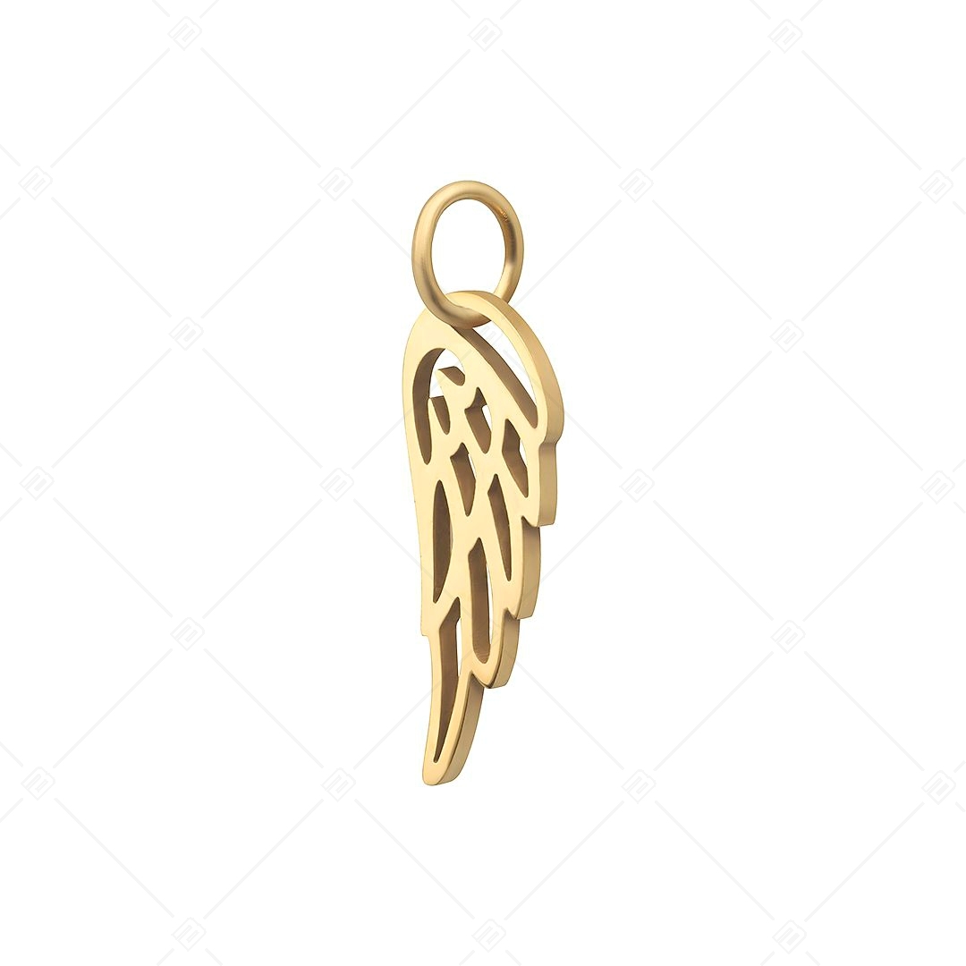 BALCANO - Stainless Steel Angel Wing Shaped Charm, 18K Gold Plated (851044CH88)