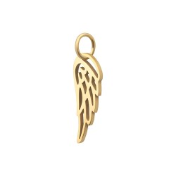 BALCANO - Stainless Steel Angel Wing Shaped Charm, 18K Gold Plated
