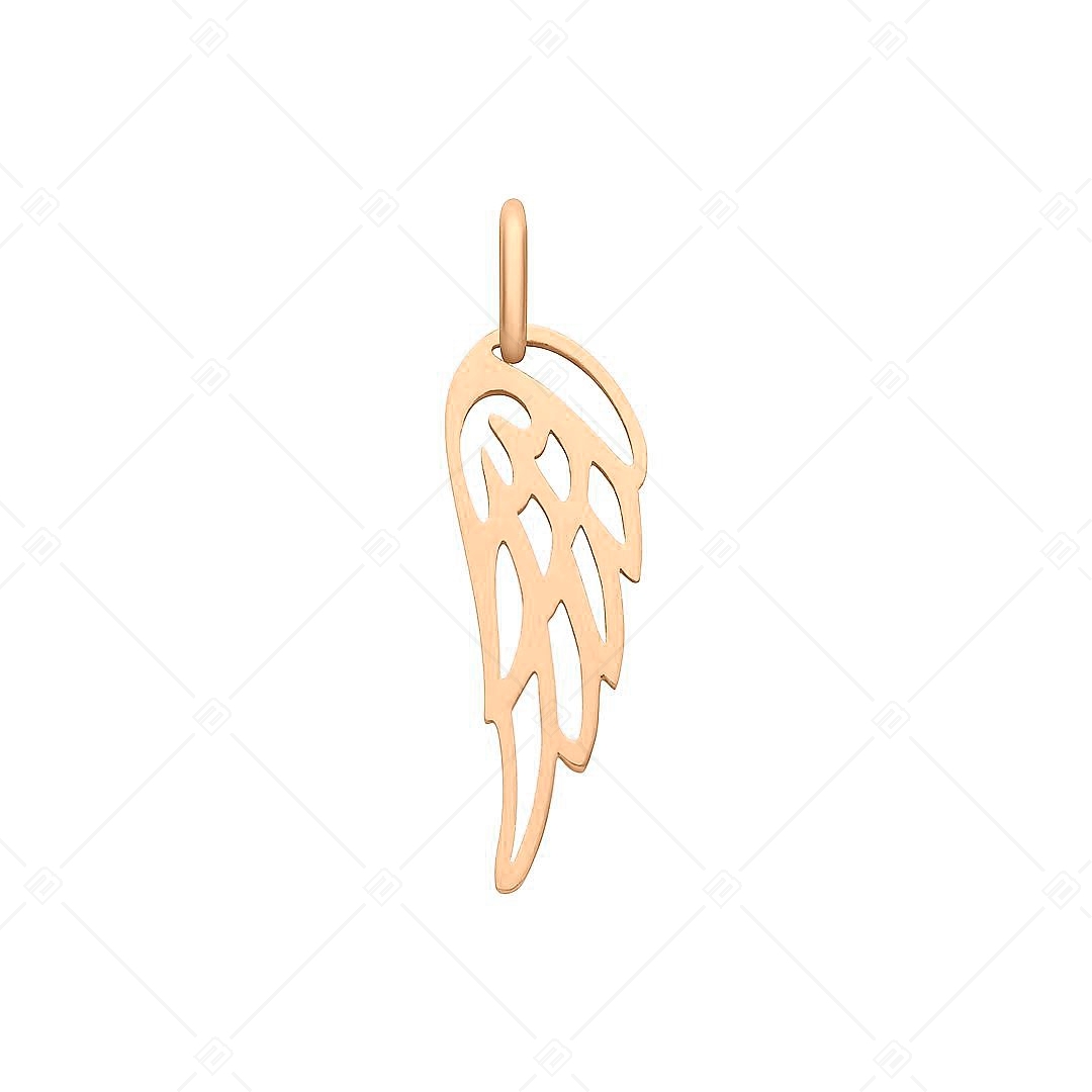 BALCANO - Stainless Steel Angel Wing Shaped Charm, 18K Rose Gold Plated (851044CH96)