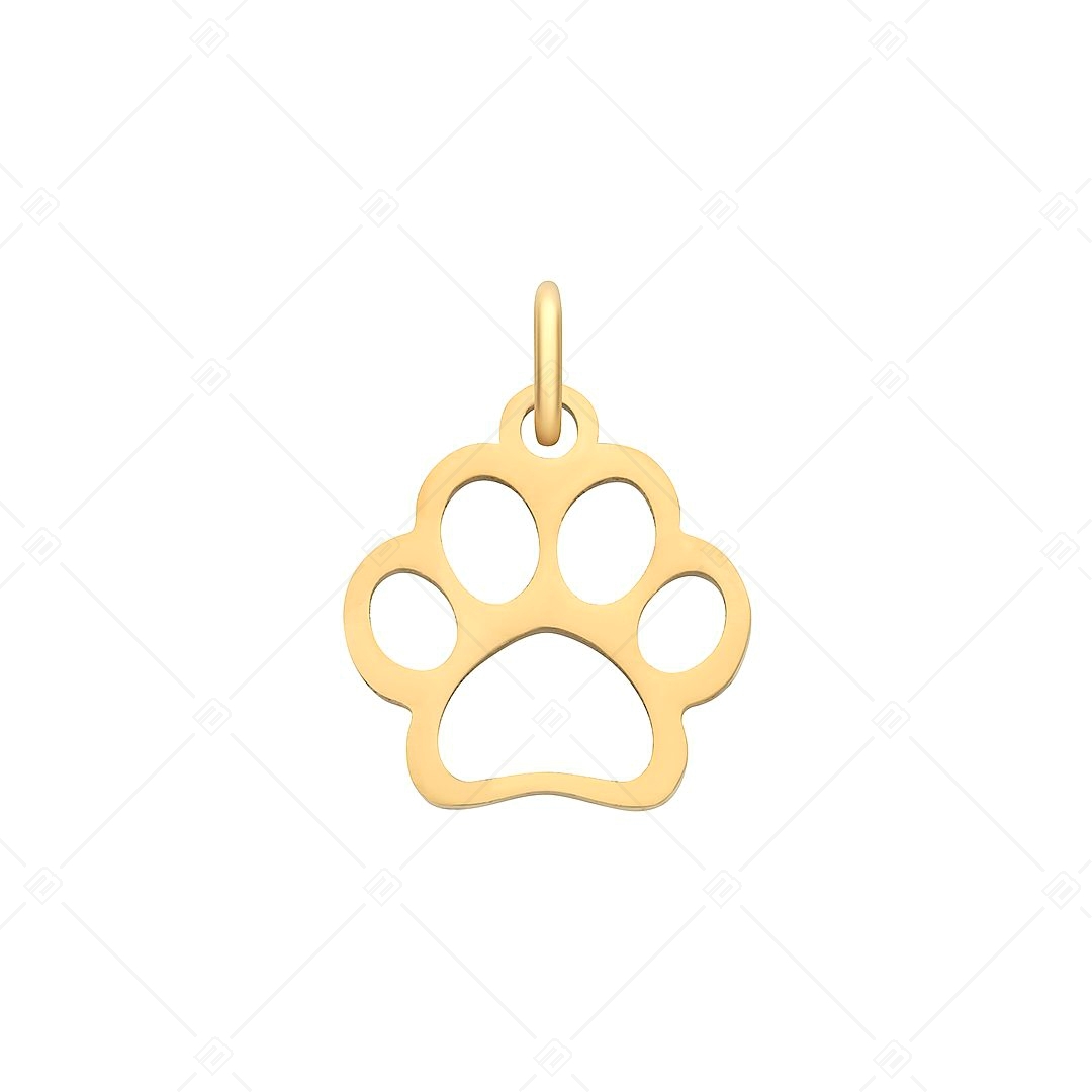 BALCANO - Stainless Steel Paw Shaped Charm, 18K Gold Plated (851047CH88)