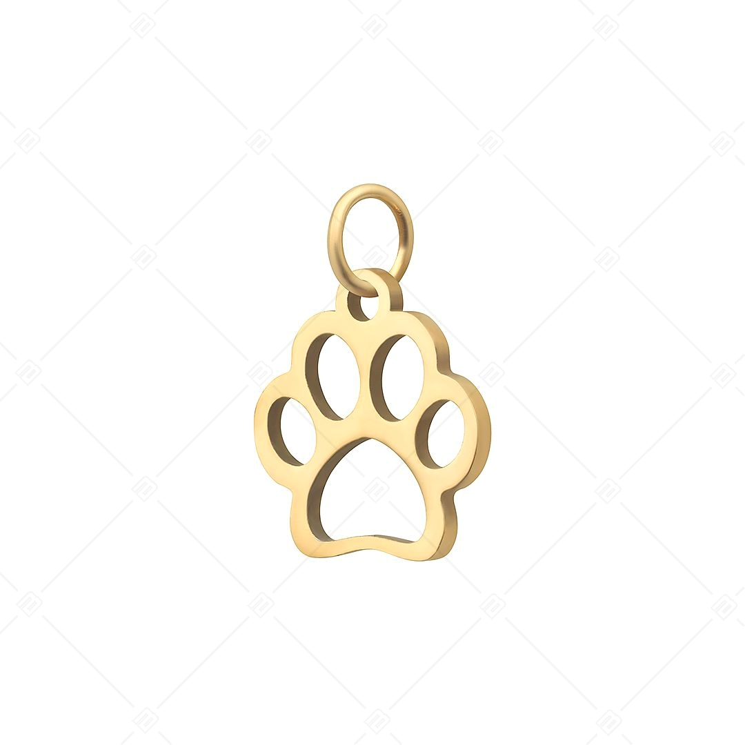 BALCANO - Stainless Steel Paw Shaped Charm, 18K Gold Plated (851047CH88)