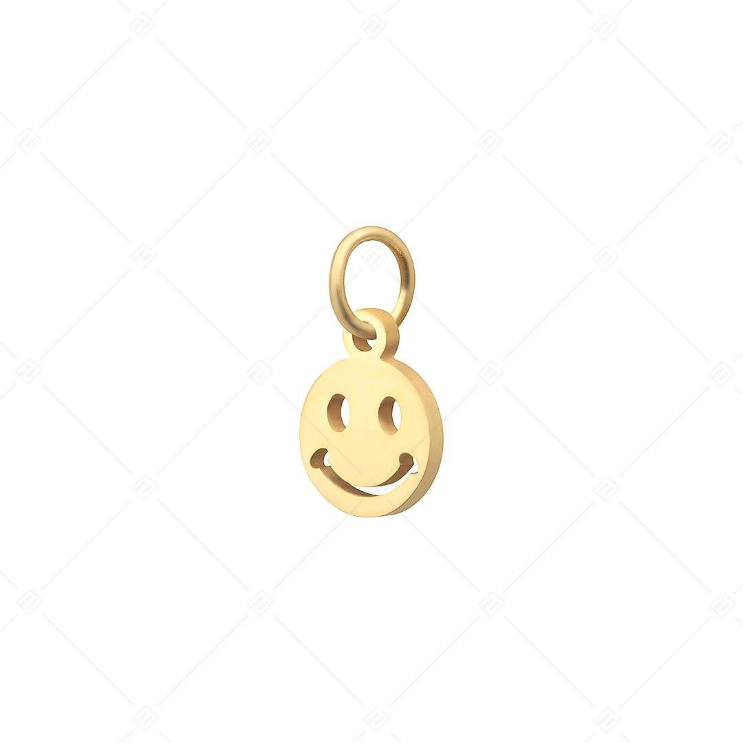 BALCANO - Edelstahl Smiley Charme, 18K vergoldet (851049CH88)