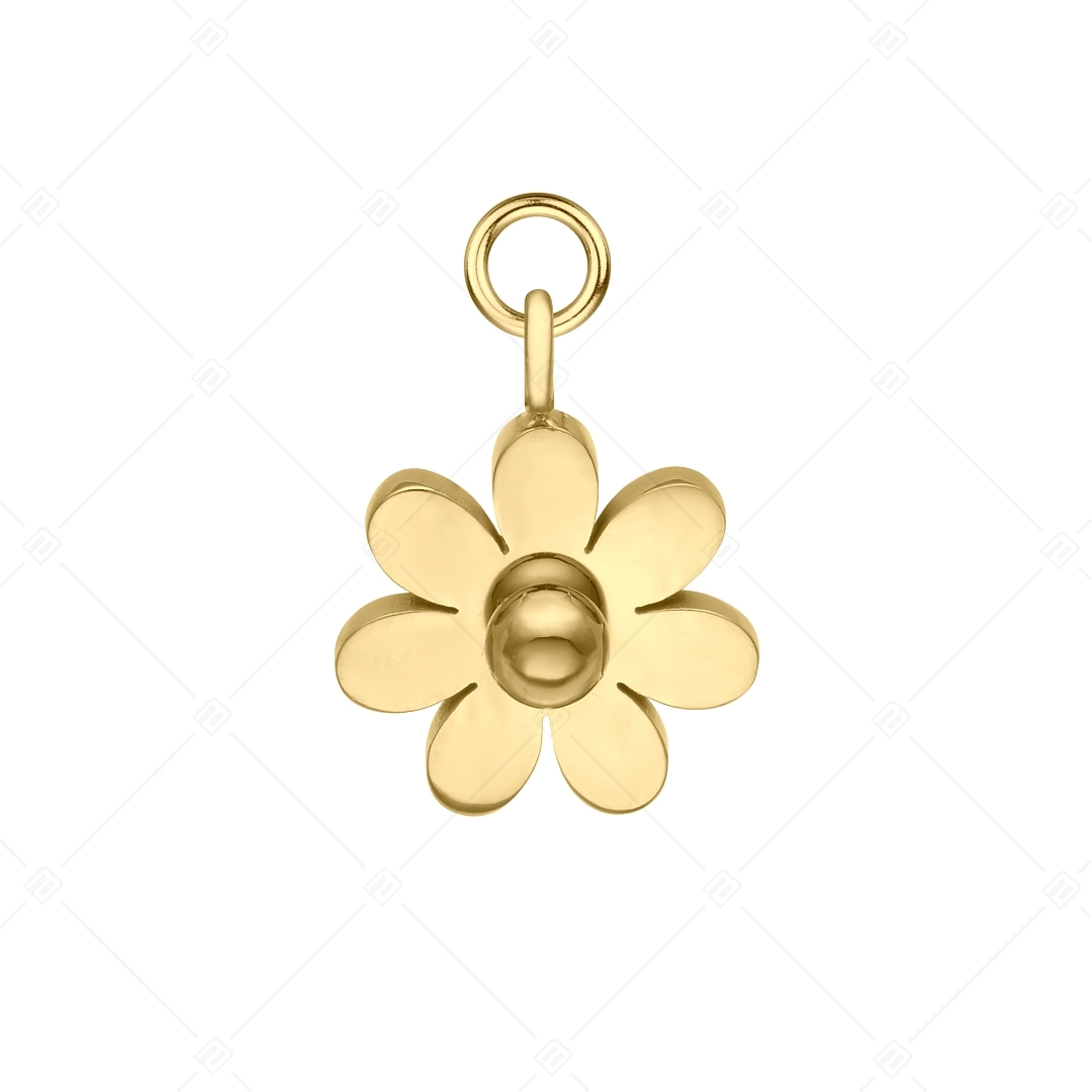 BALCANO - Daisy / Stainless Steel Flower Shaped Charm, 18K Gold Plated (851061BC88)