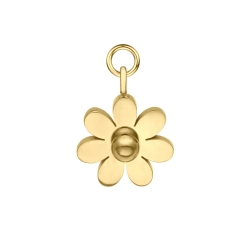 BALCANO - Daisy / Stainless Steel Flower Shaped Charm, 18K Gold Plated