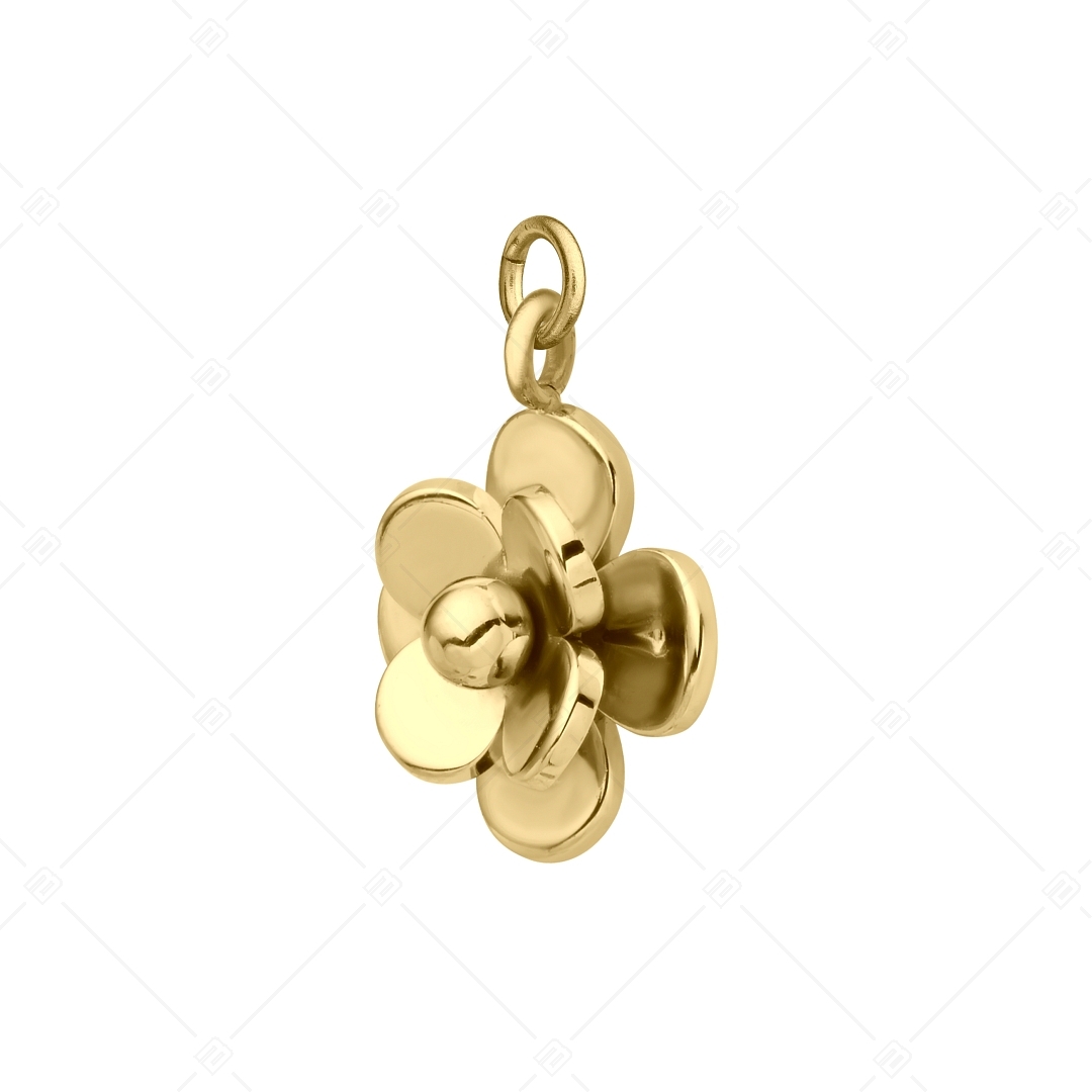 BALCANO - Rose / Edelstahl Besondere Blumen Charm mit 18K Gold Beschichtung (851062BC88)