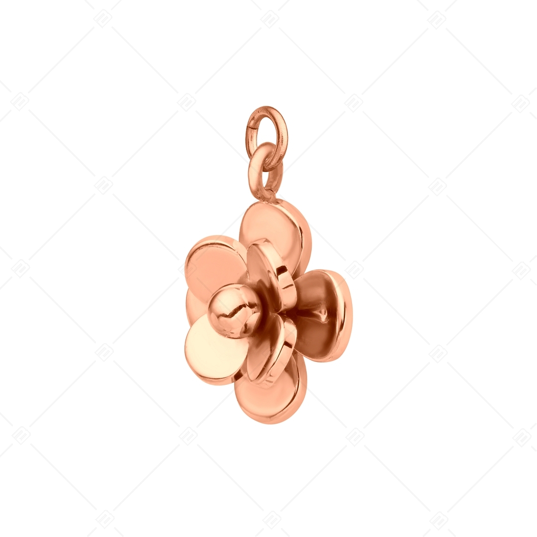 BALCANO - Rose / Stainless steel Flower Charm, 18K Rose Gold Plated (851062BC96)