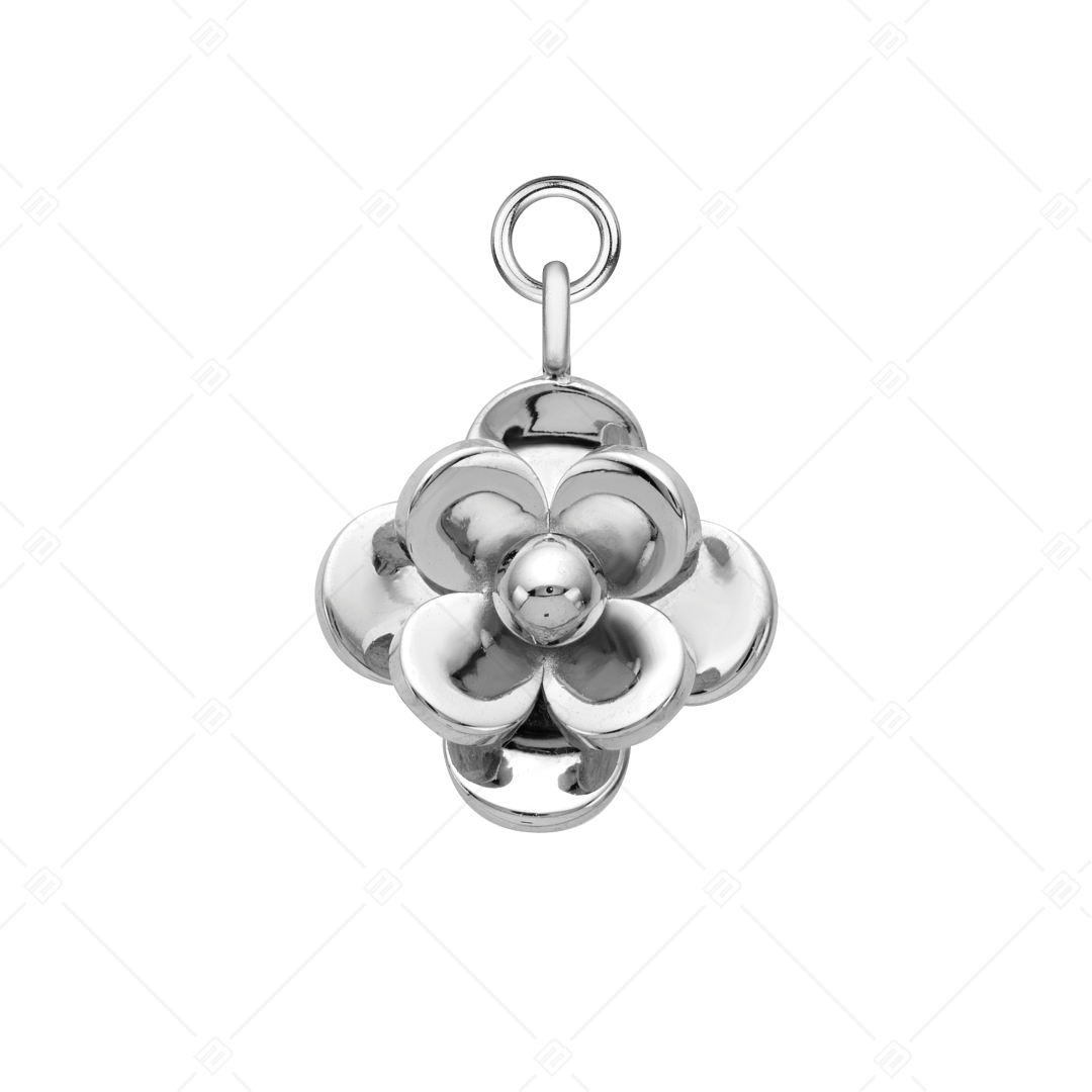 BALCANO - Rose / Stainless steel Flower Charm, High Polished (851062BC97)