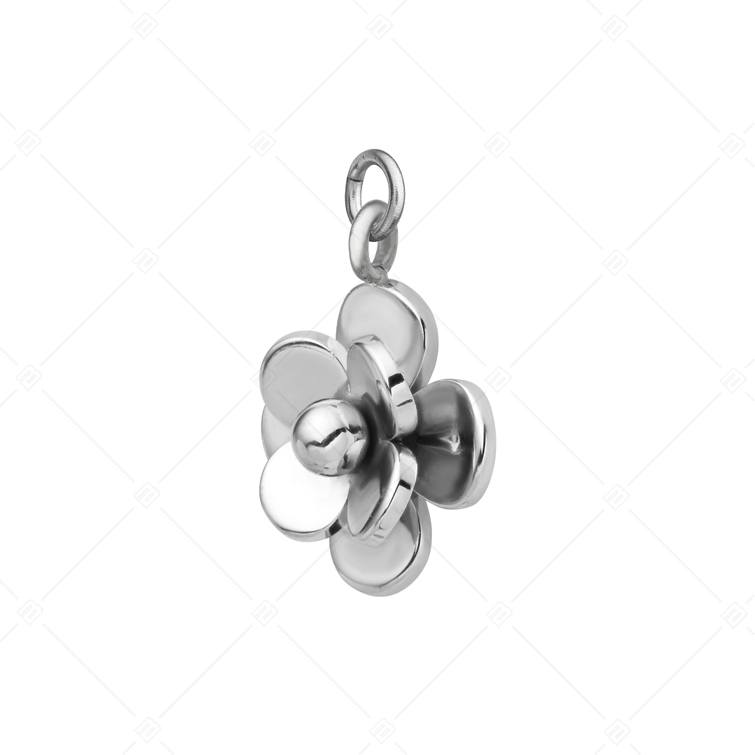 BALCANO - Rose / Stainless steel Flower Charm, High Polished (851062BC97)