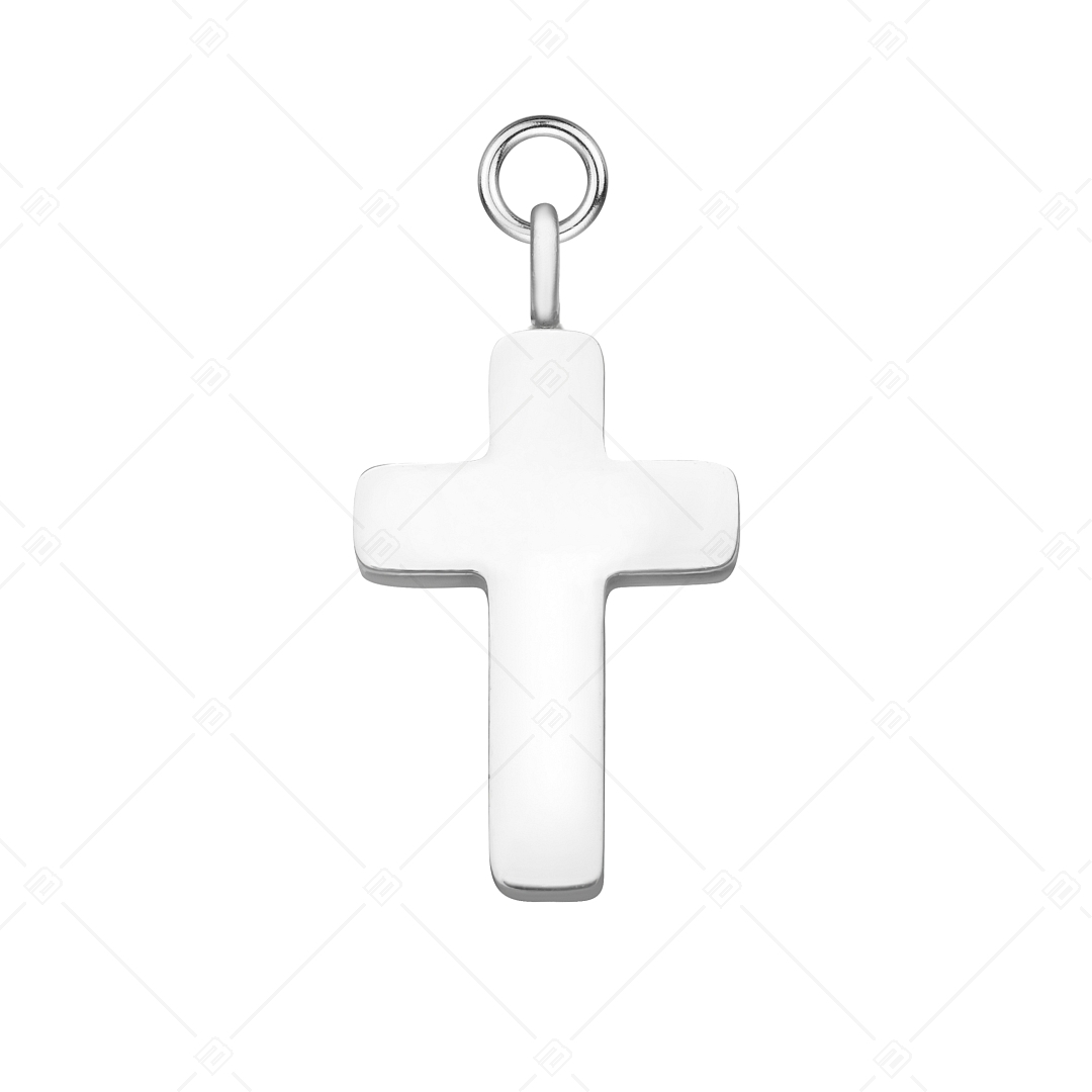 BALCANO - Piccolo Croce / Kreuzförmige Edelstahl Charm mit Hochglanzpolierung (851064BC97)