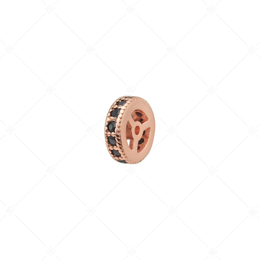 Round Spacer Charm With Cubic Zirconia Gemstones (852001CS96)