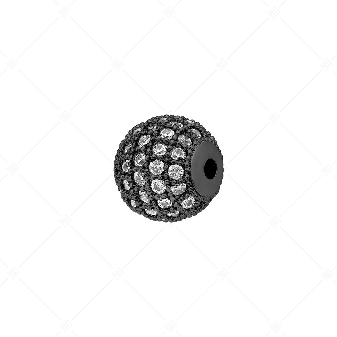 Charm Spacer en forme de boule avec des pierres précieuses de zirconium cubique (852004CS11)