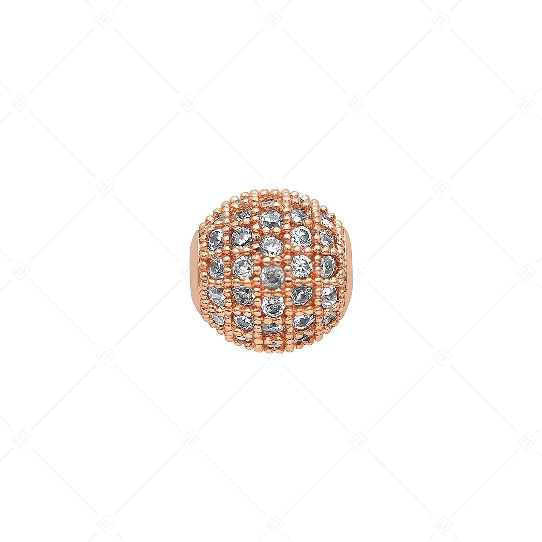 Charm Spacer en forme de boule avec des pierres précieuses de zirconium cubique (852004CS96)