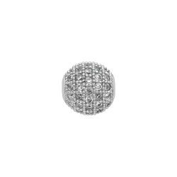 Charm Spacer en forme de boule avec des pierres précieuses de zirconium cubique