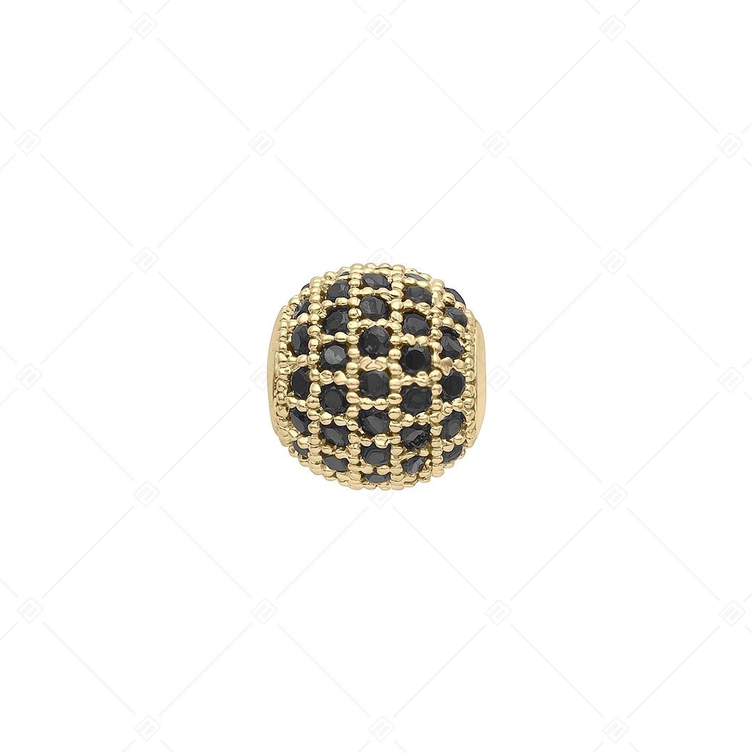 Charm Spacer en forme de boule avec des pierres précieuses de zirconium cubique (852005CS88)