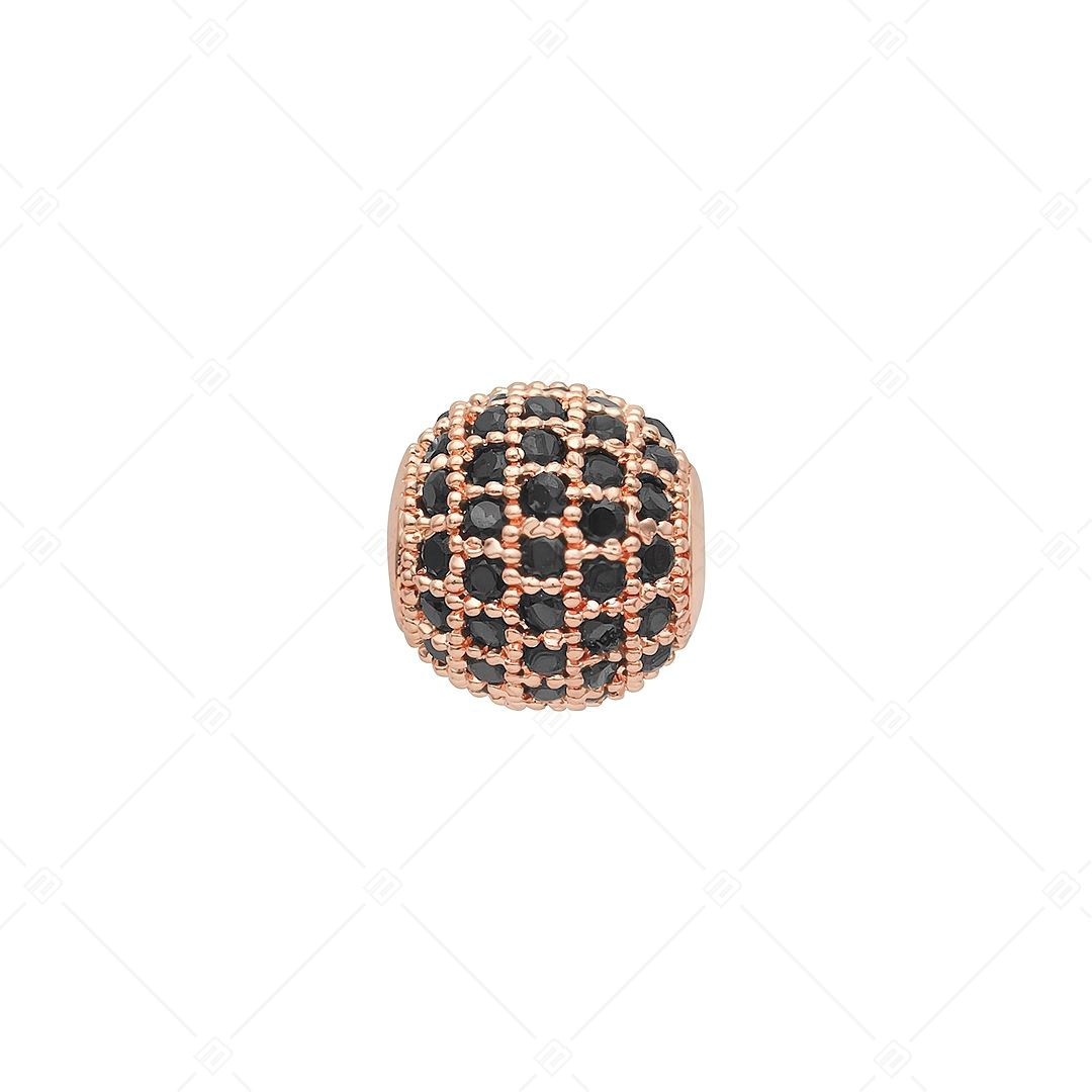 Ball- Shaped Spacer Charm With Cubic Zirconia Gemstones (852005CS96)