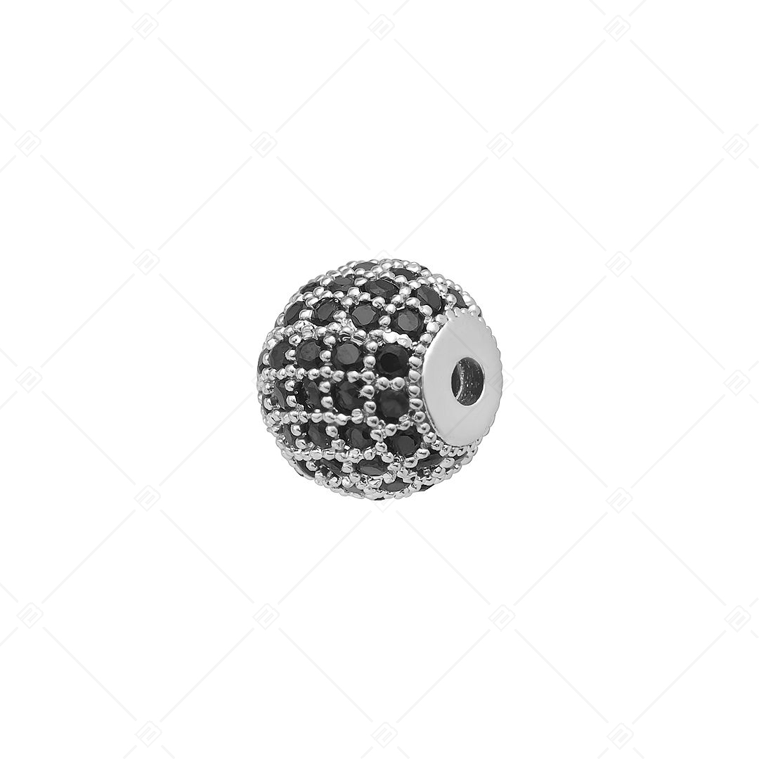 Charm Spacer en forme de boule avec des pierres précieuses de zirconium cubique (852005CS97)