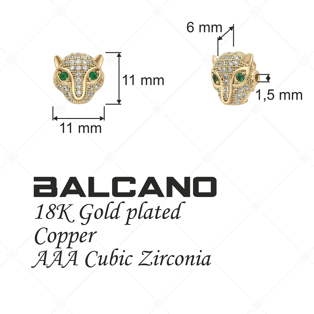 BALCANO - Charm Spacer tête de guépard (852013CS88)