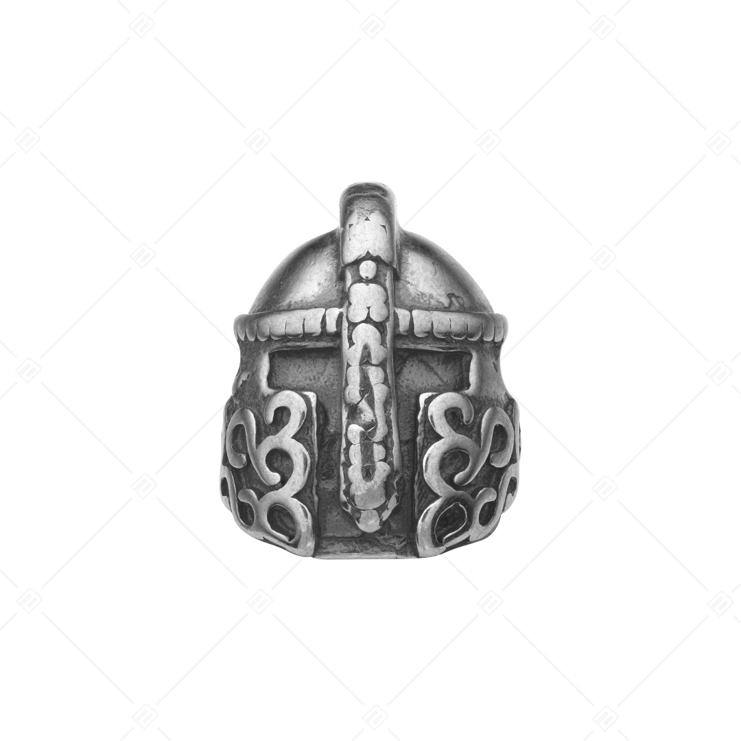 Charm Spacer en forme de casque avec surface antique (852025PS97)