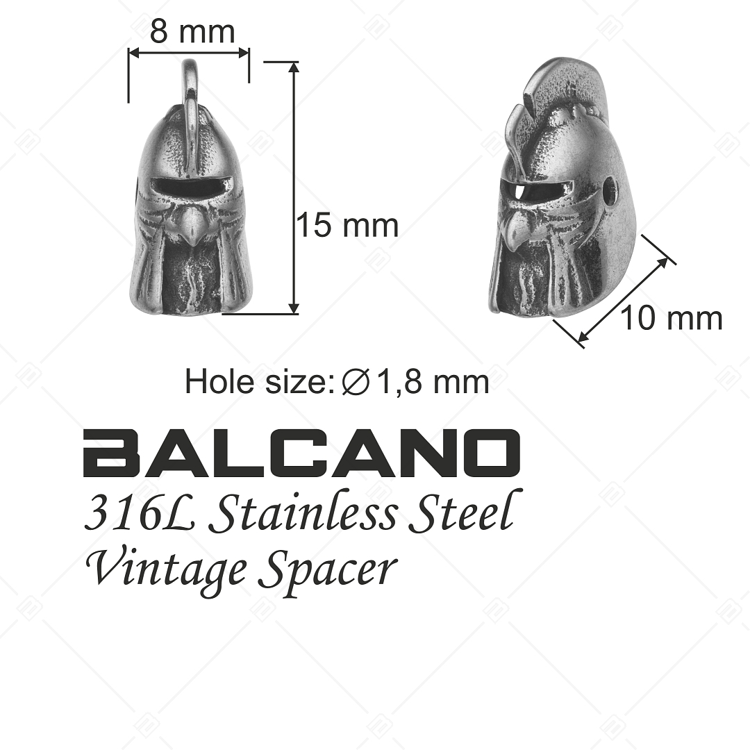 Helmet Shaped Vintage Spacer Charm (852026PS97)