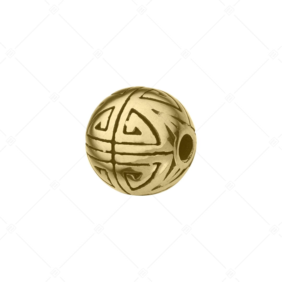 Ball Engraved Spacer Charm 18K Gold Plated (852027PS88)