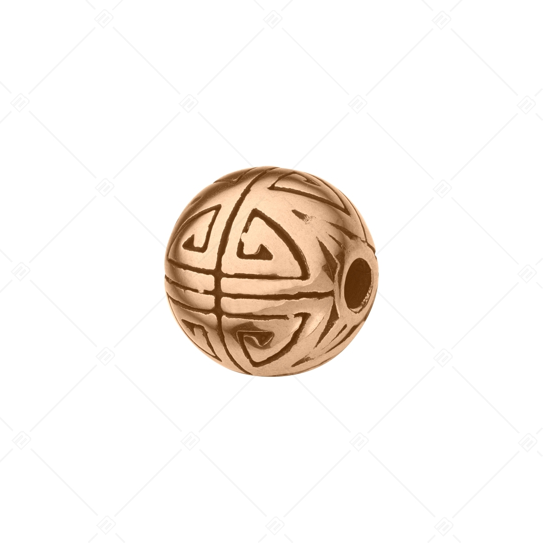 Ball Engraved Spacer Charm 18K Rose Gold Plated (852027PS96)