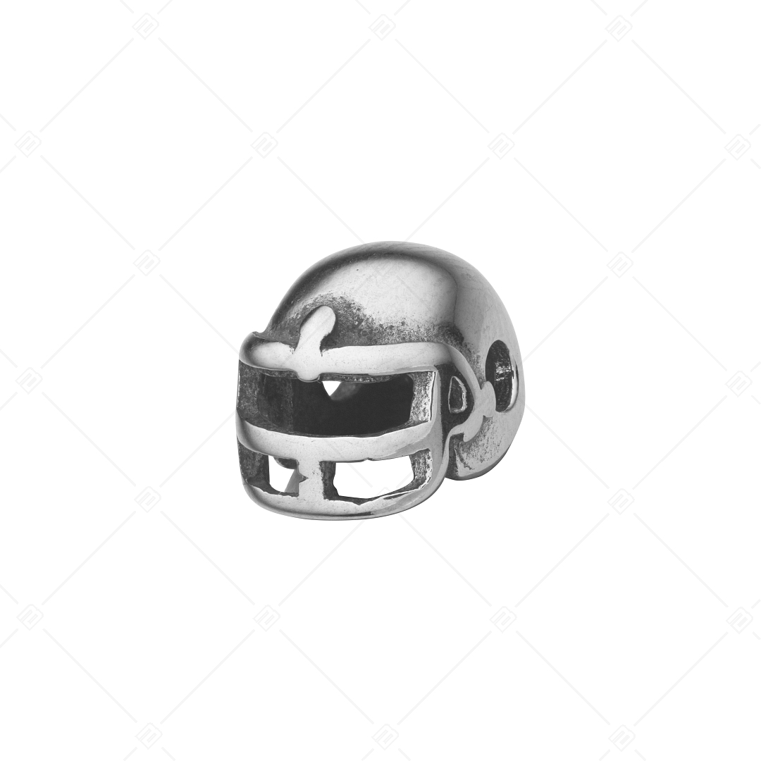 American Football Helmet Shaped Spacer Charm (852028PS97)