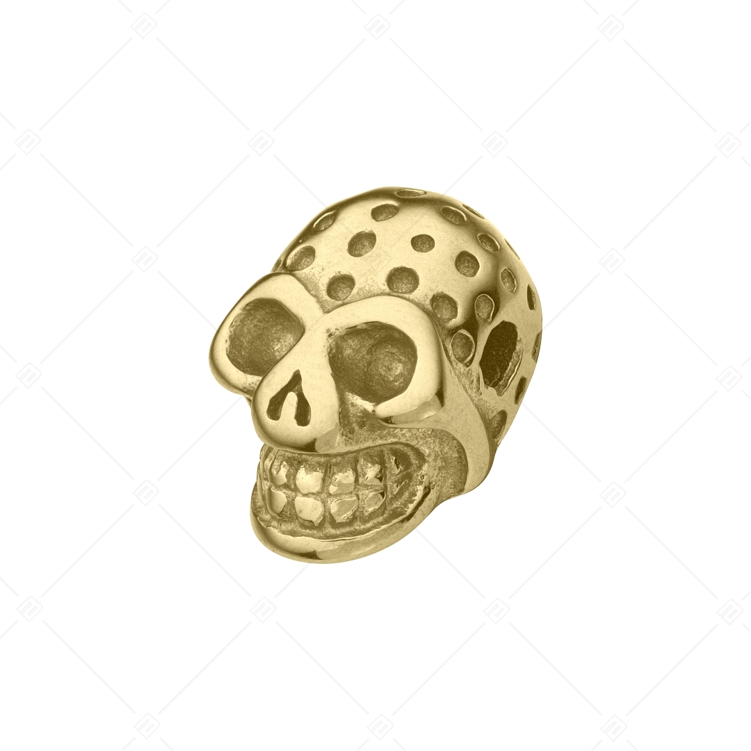 Skull-Shaped Spacer Charm With 18K Gold Plated (852033PS88)