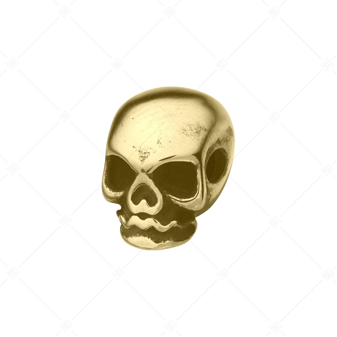 Charm Spacer en forme de crâne plaqué or 18K (852036PS88)