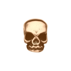 Skull-Shaped Spacer Charm With 18K Rose Gold Plated