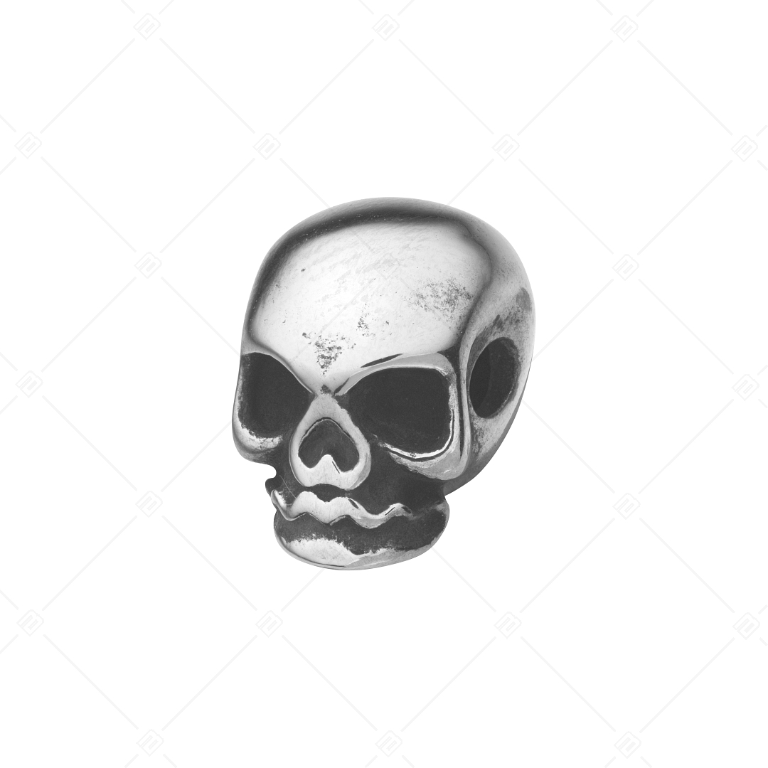 Charm Spacer en forme de crâne avec surface antique (852036PS97)