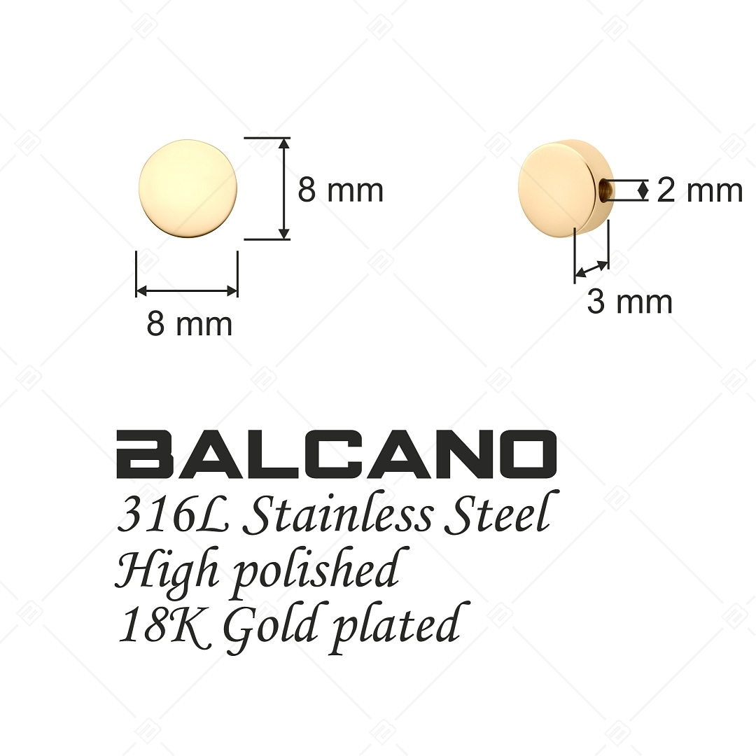 Round Spacer Charm, 18K Gold Plated (852042CS88)