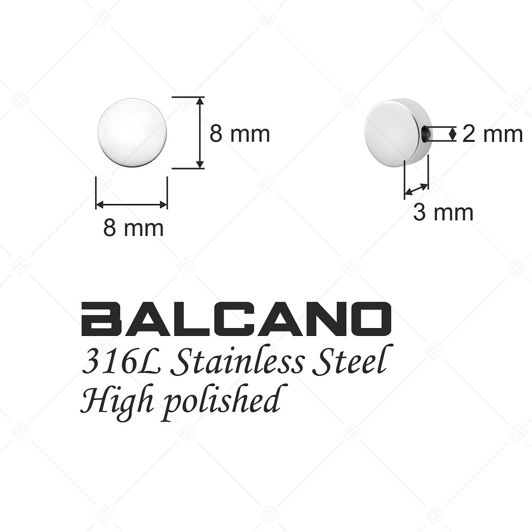 Round Spacer Charm, High Polished (852042CS97)
