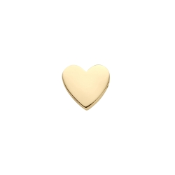 Heart-Shaped Spacer Charm, 18K Gold Plated