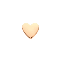 Heart-Shaped Spacer Charm, 18K Rose Gold Plated