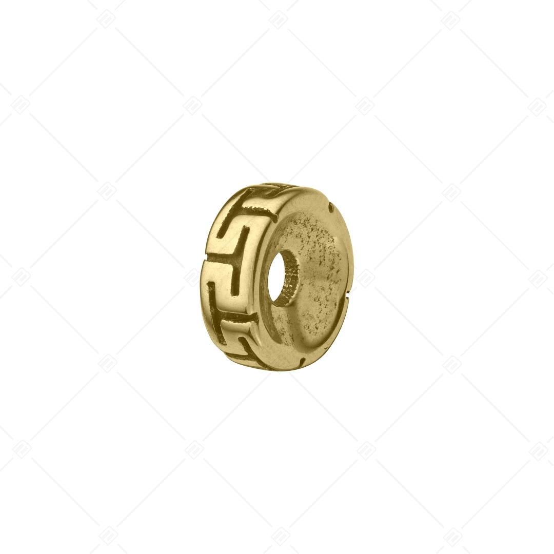 Spacer Charm With Greek Pattern, 18K Gold Plated (852056PS88)