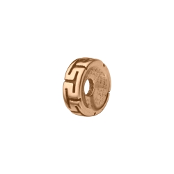 Spacer Charm With Greek Pattern, 18K Rose Gold Plated