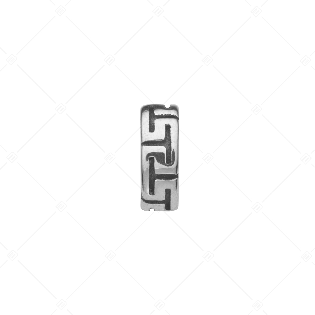 Charm Spacer avec motif grec, avec hautement polie (852056PS97)