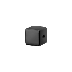 Charm Spacer en forme de cube, avec plaqué PVD noir