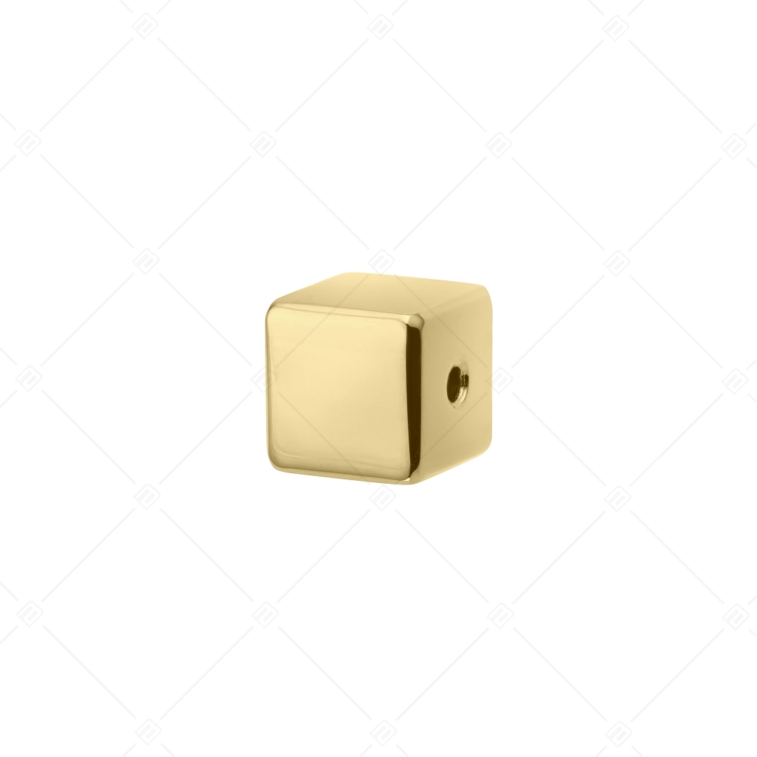 Charm Spacer en forme de cube, plaqué or 18K (852066CS88)