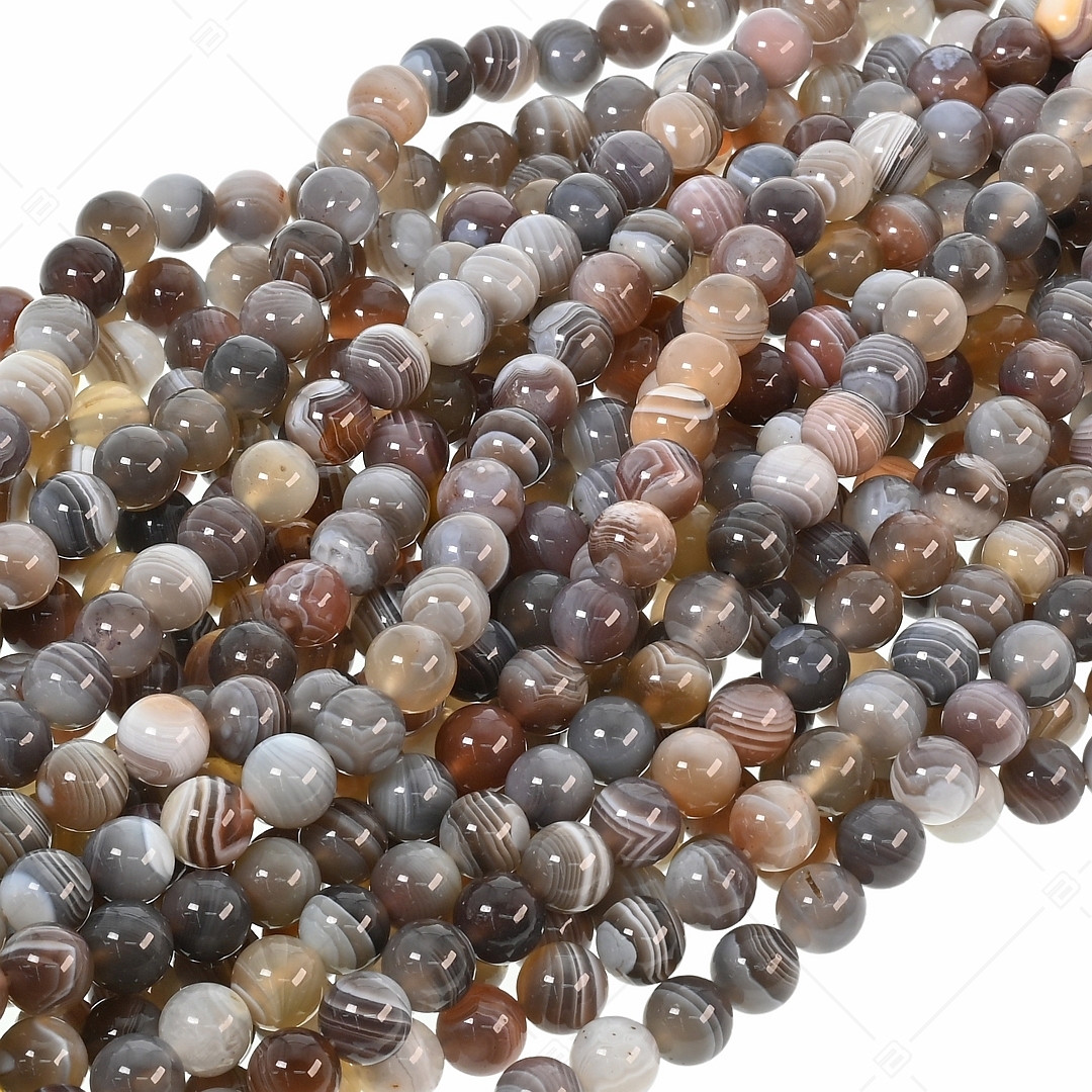 BALCANO - Botswana Achat / Mineral Perlen Armband (853002ZJ99)